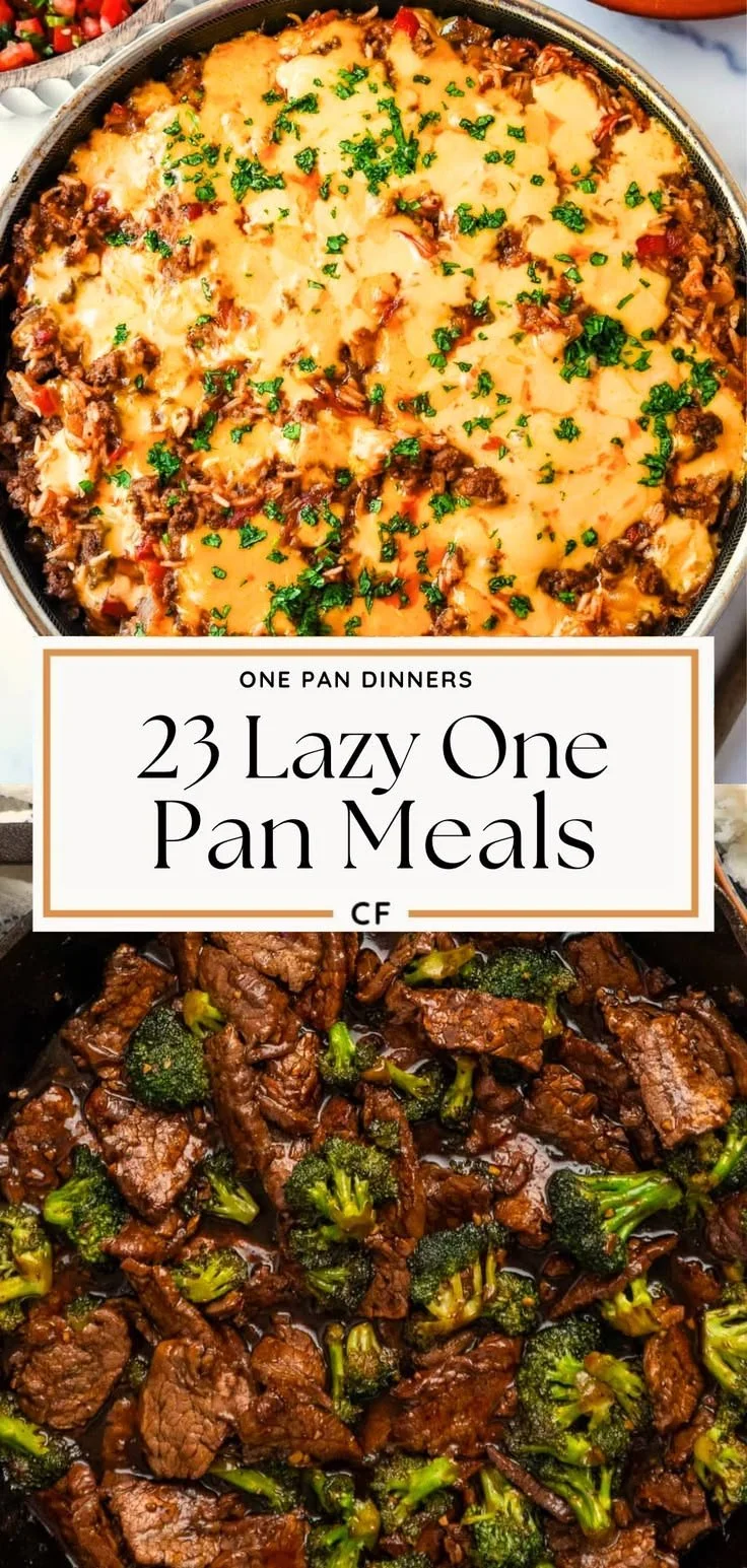 Delicious one pan meals prepared and served in a skillet