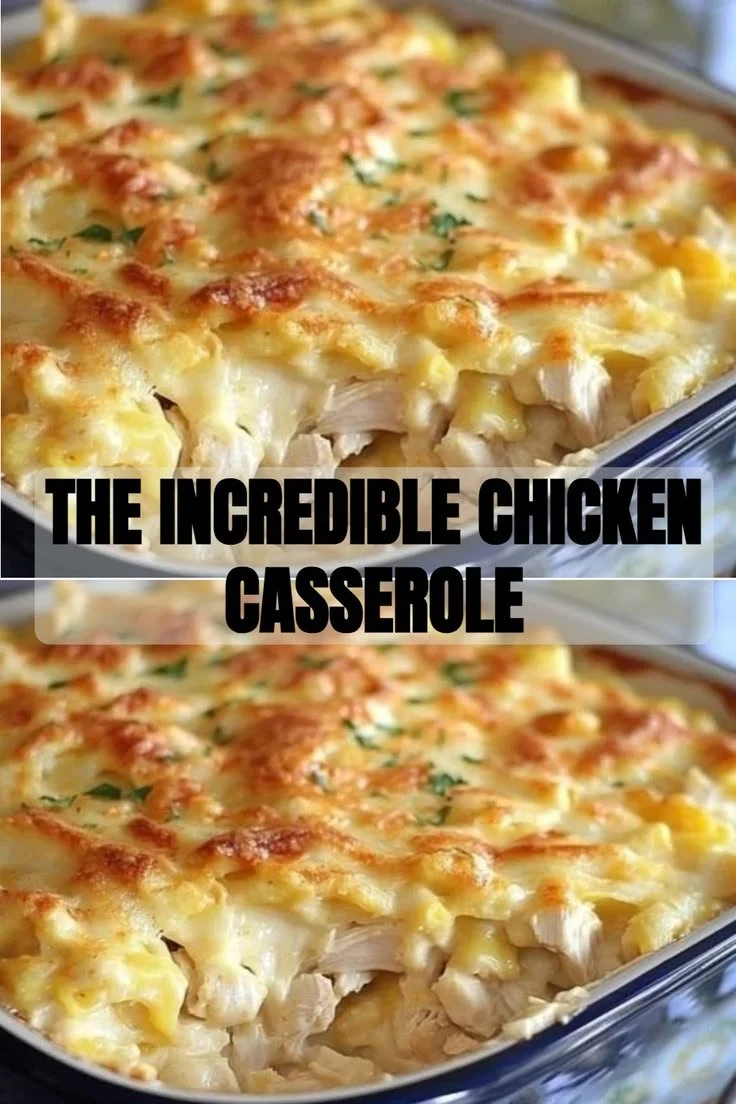 Creamy chicken casserole dish ready in 30 minutes
