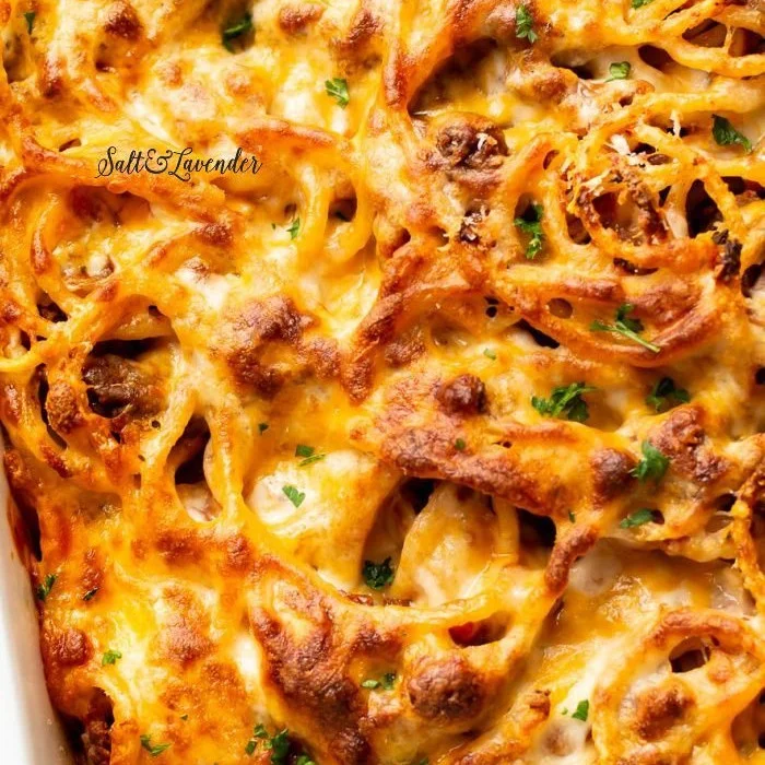 Cheesy Baked Spaghetti