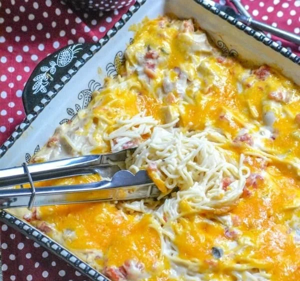 Cheesy Mexican Chicken Spaghetti