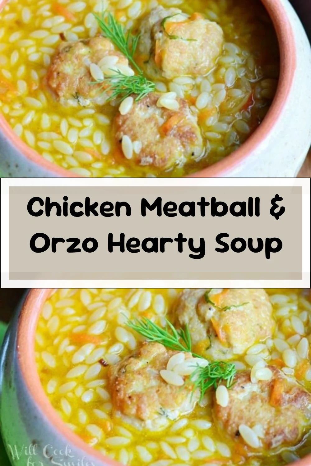 Chicken Meatball & Orzo Hearty Soup