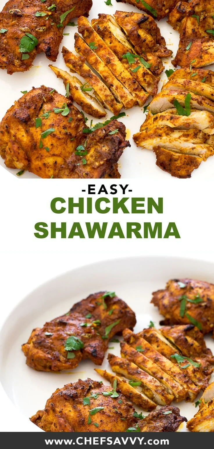 Delicious Chicken Shawarma served with fresh vegetables and sauce