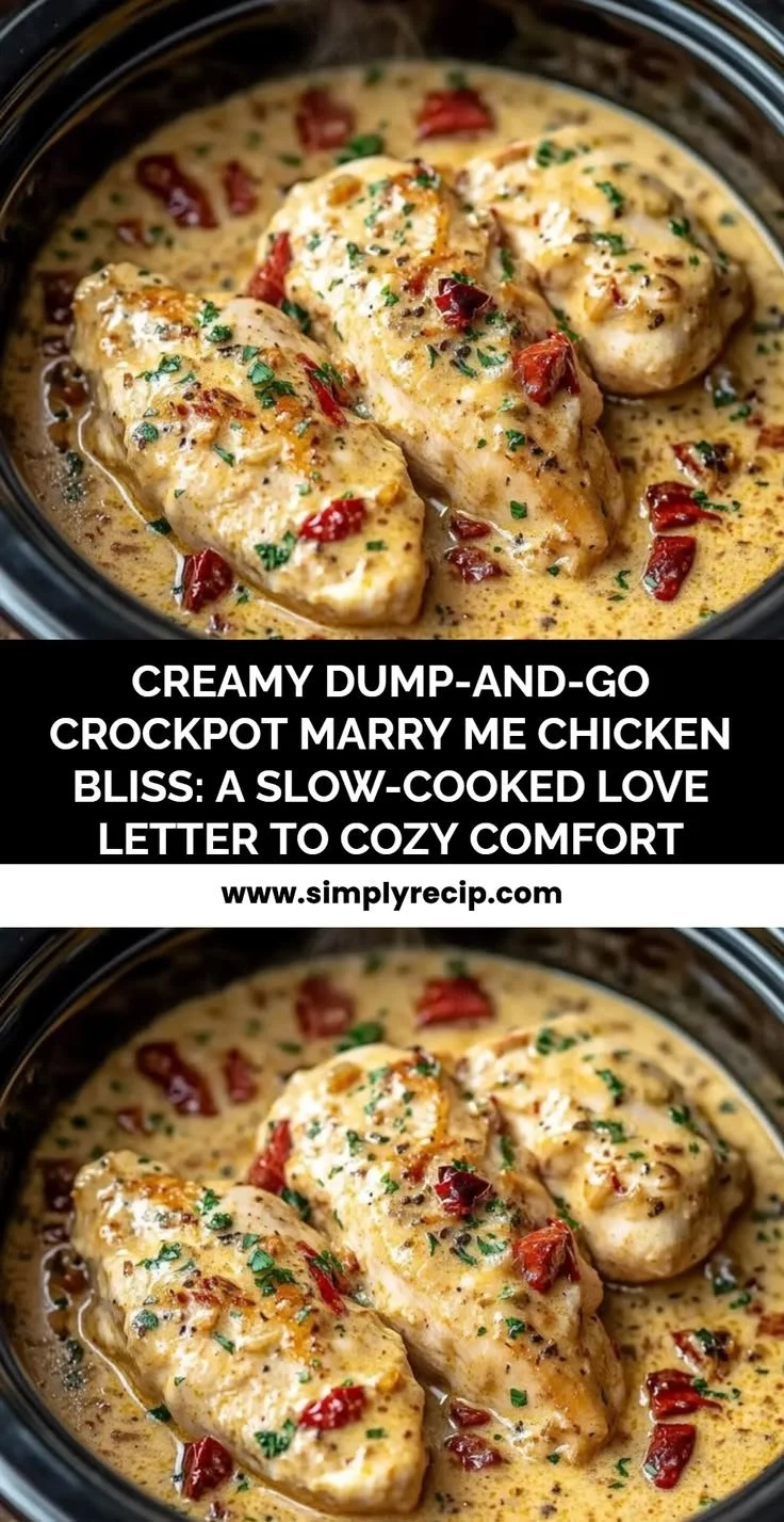 Creamy Crockpot Marry Me Chicken served in a bowl with herbs