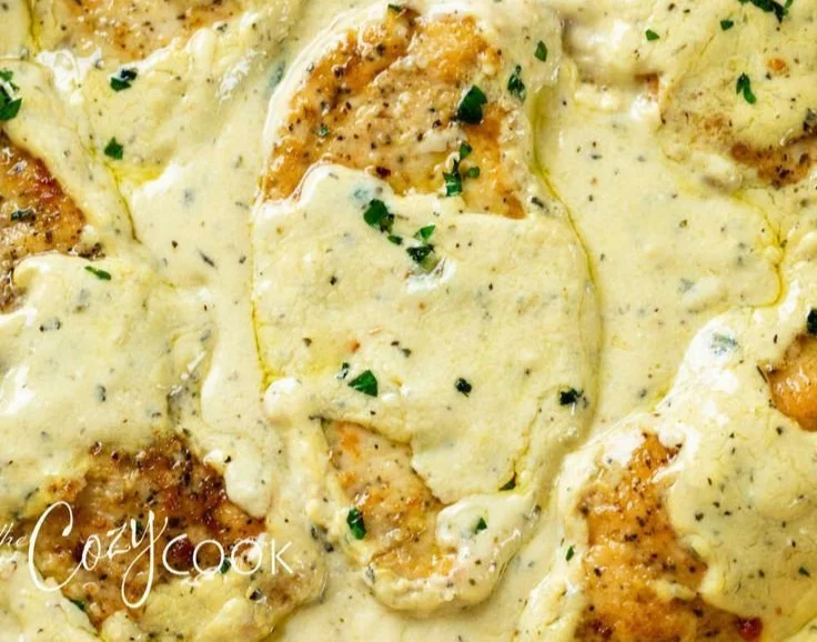 Creamy herb chicken dish with tender chicken and flavorful herbs
