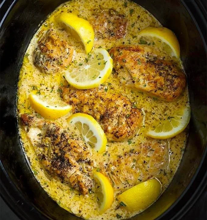 Crock Pot Creamy Lemon Chicken Breasts