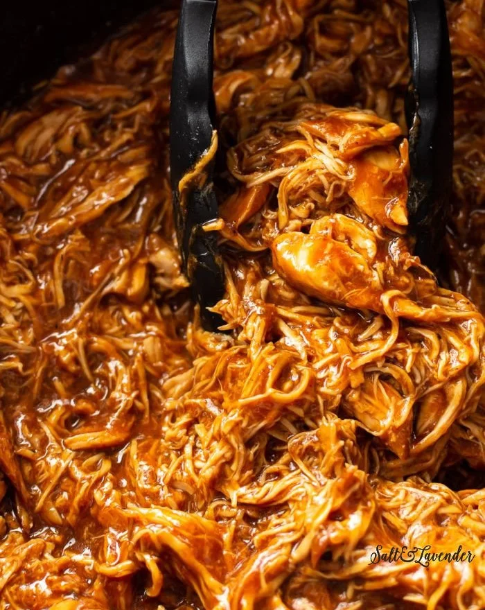 Tender and flavorful Crockpot BBQ Chicken served on a plate
