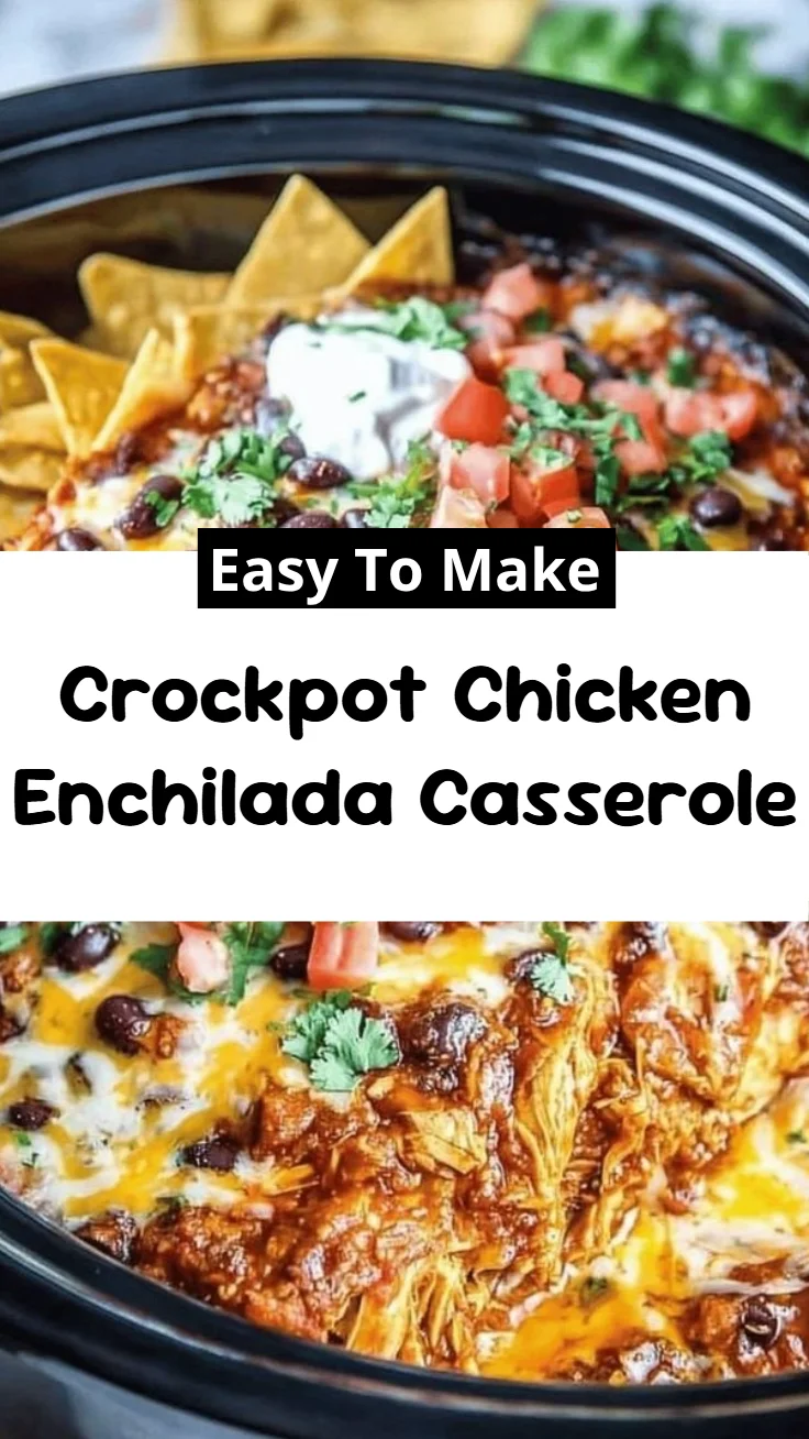 Crockpot Chicken Enchilada Casserole