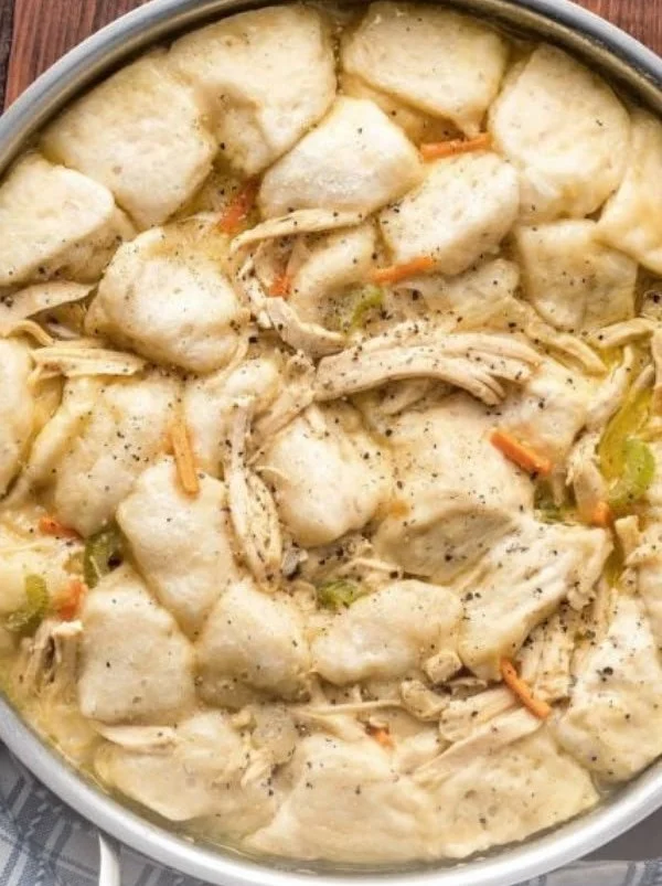 Easy Chicken and Dumplings with Biscuits