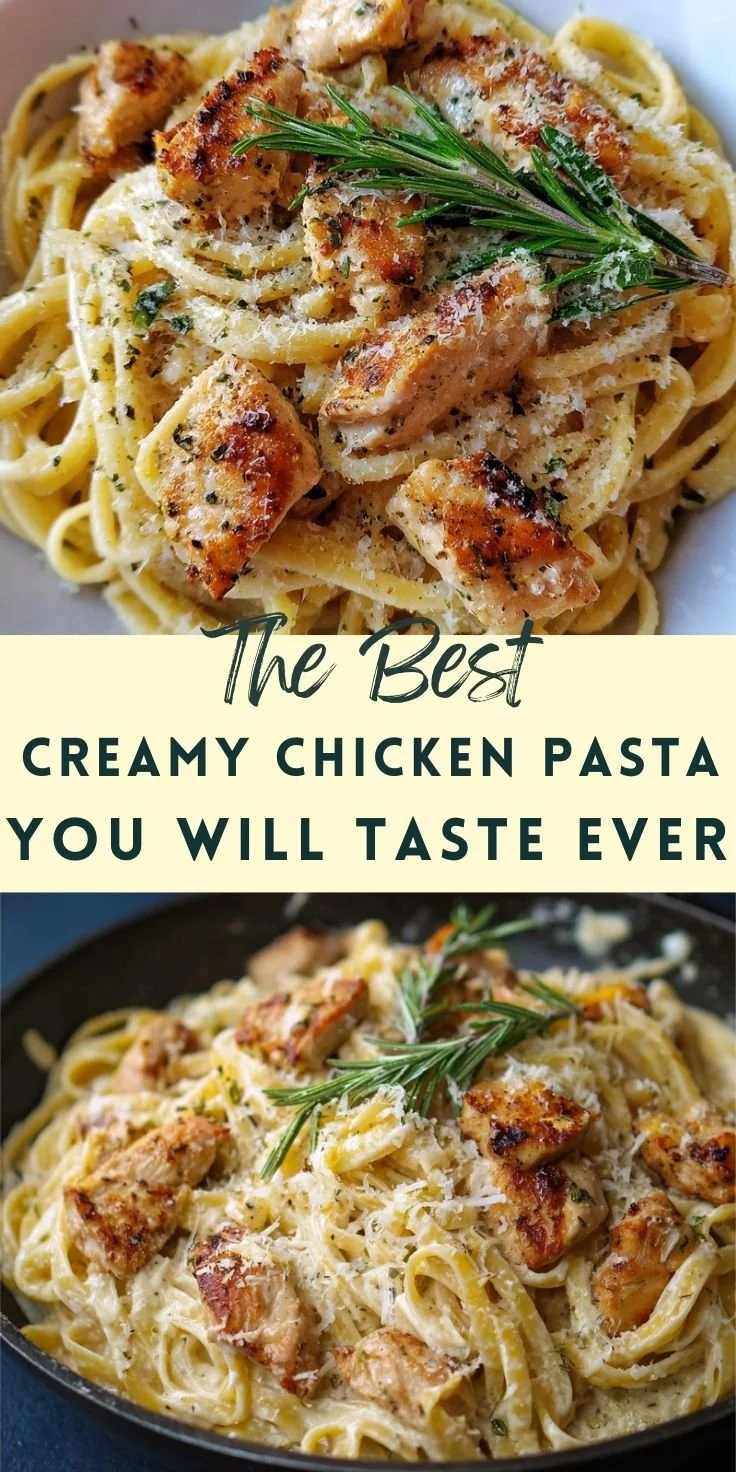 Creamy chicken pasta dish served in a bowl, perfect for quick weeknight dinners.
