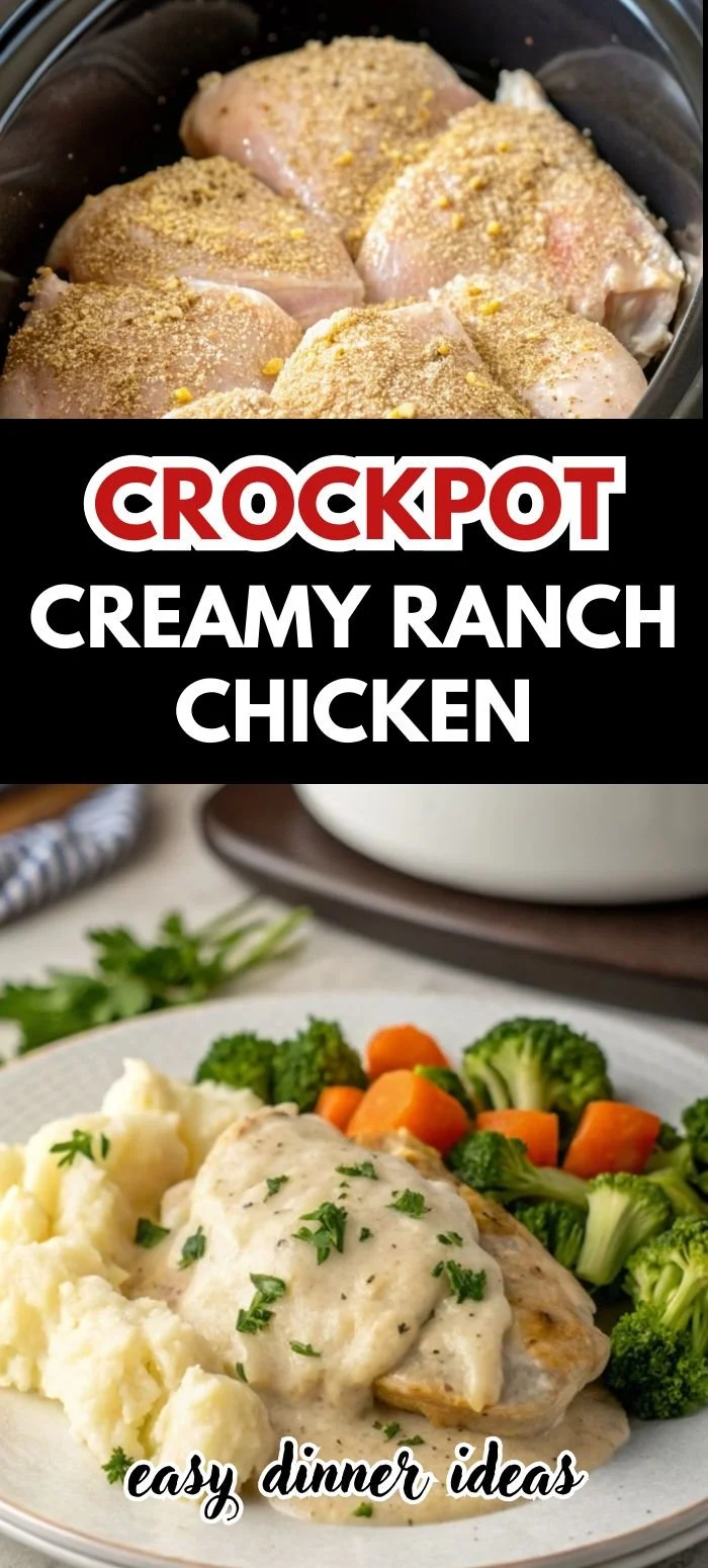 Delicious and creamy Crockpot Ranch Chicken served in a bowl