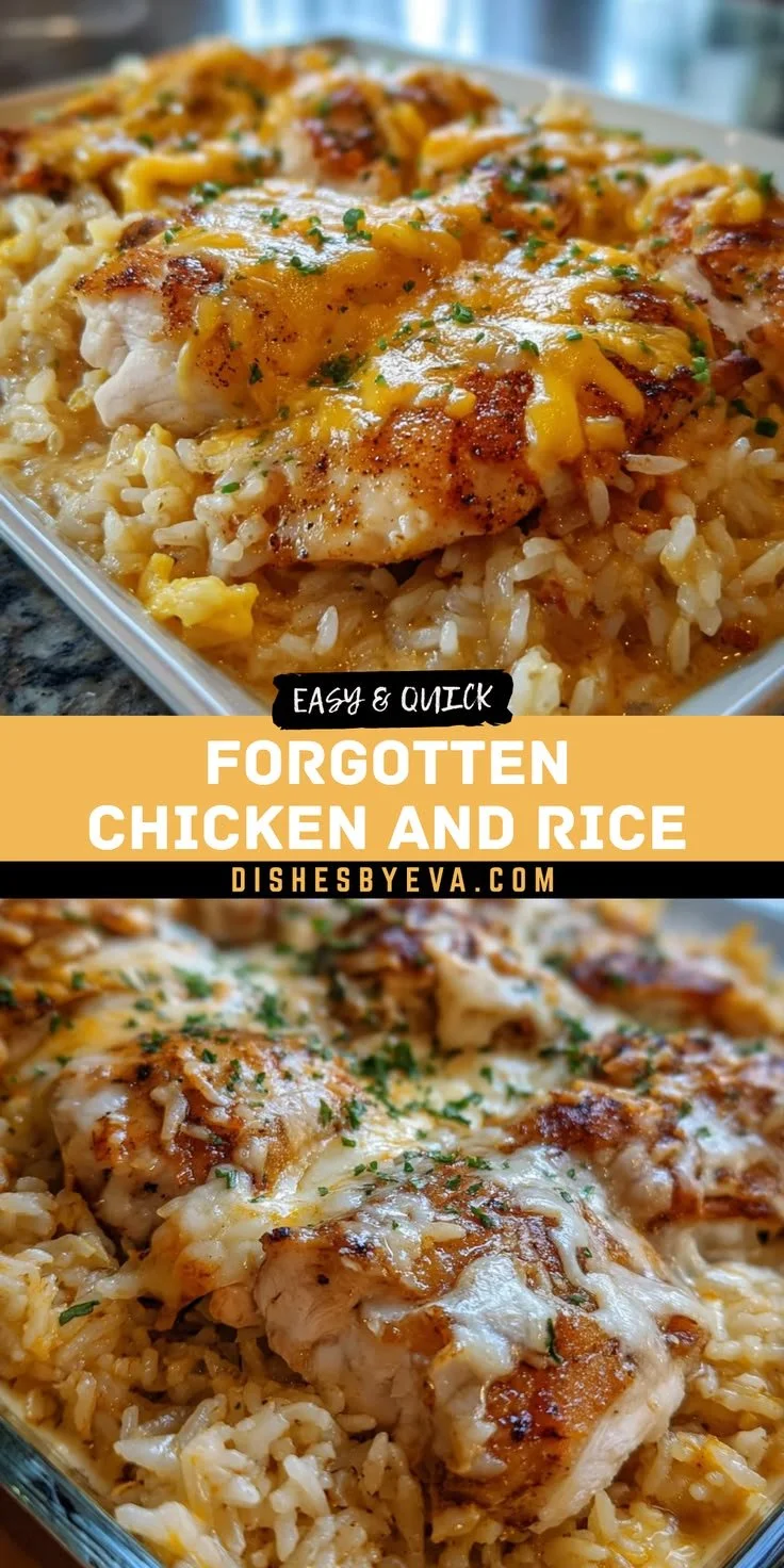 Delicious chicken and rice casserole with bone-in chicken and savory seasonings