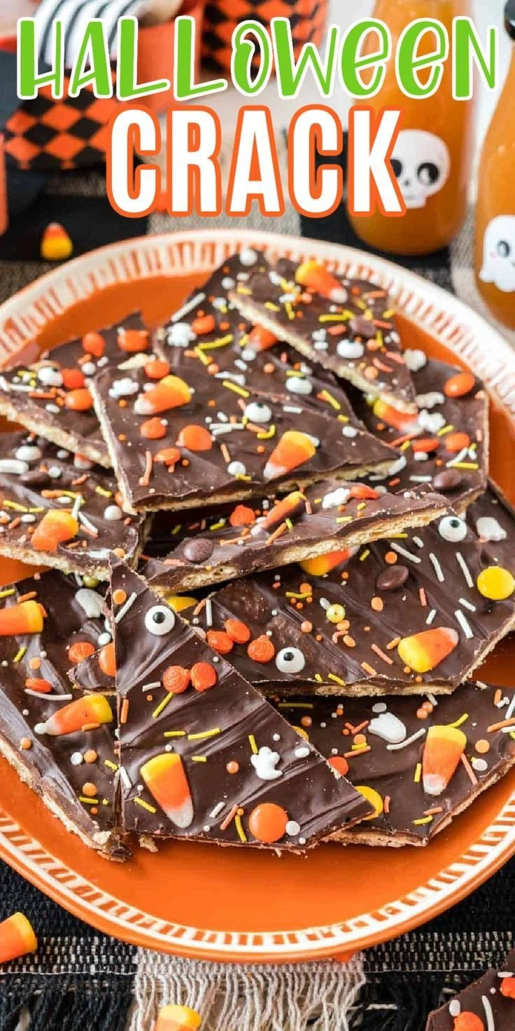 Halloween Crack recipe featuring sweet and salty layers for festive celebrations