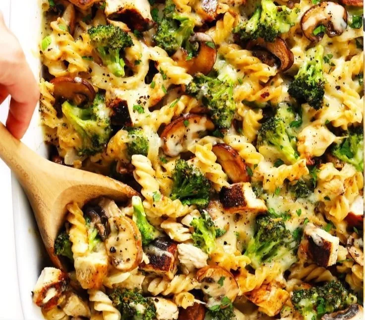 Healthier Broccoli Chicken Casserole Recipe | Gimme Some Oven