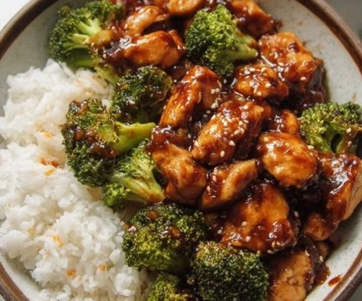 Healthy Crockpot Chicken and Broccoli dish served in a bowl