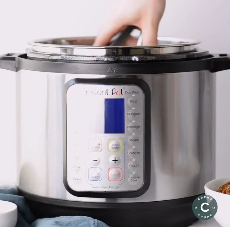 Instant Pot Honey Teriyaki Chicken served with rice and vegetables