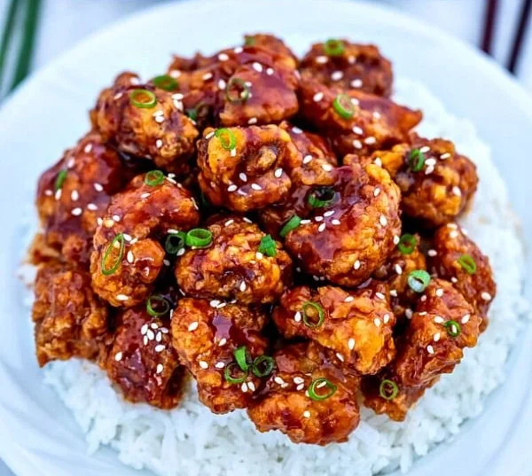 Delicious Korean Fried Chicken served with sweet and savory sauces