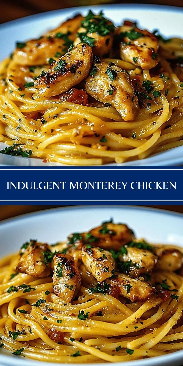 Delicious Monterey Chicken Spaghetti served in a cozy setting