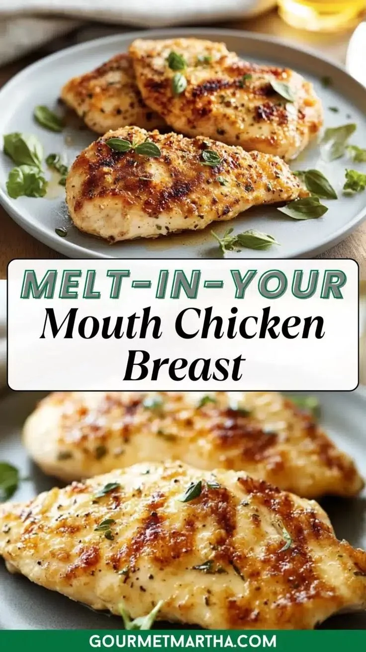 Melt-in-your-mouth baked chicken breast with crispy skin