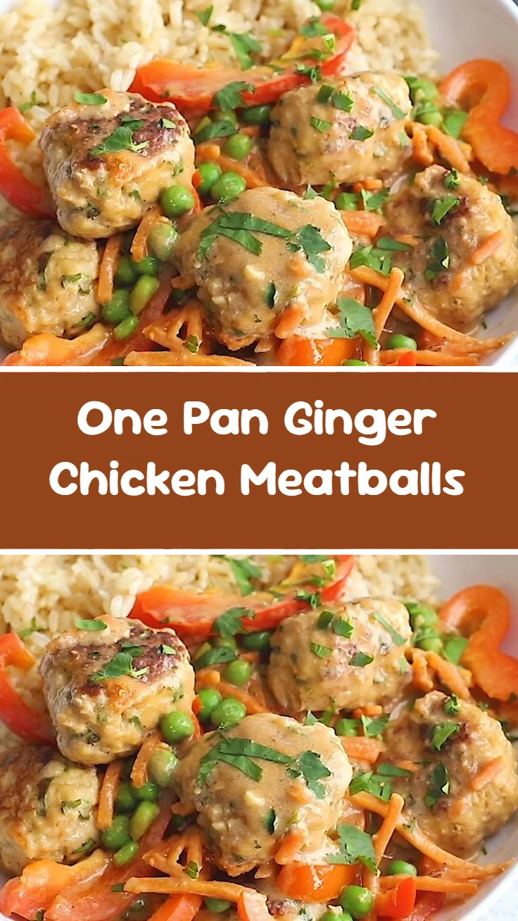 One Pan Ginger Chicken Meatballs