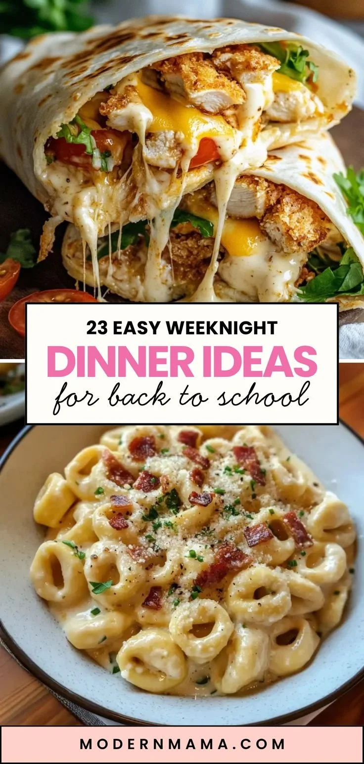 Quick dinner ideas for busy school nights with simple recipes