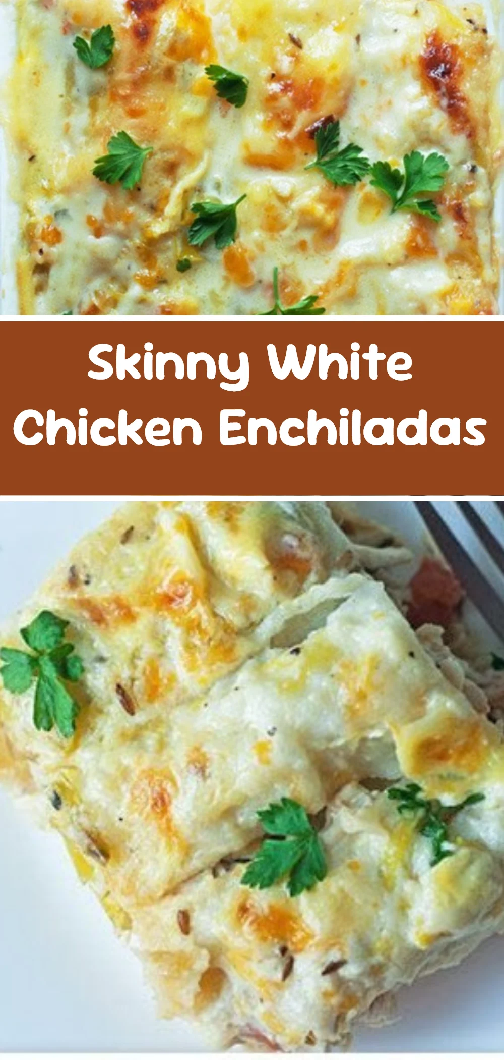 Skinny White Chicken Enchiladas