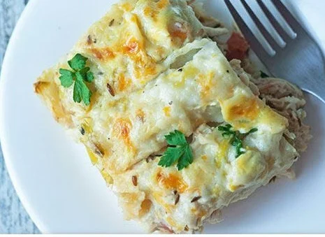 Skinny White Chicken Enchiladas