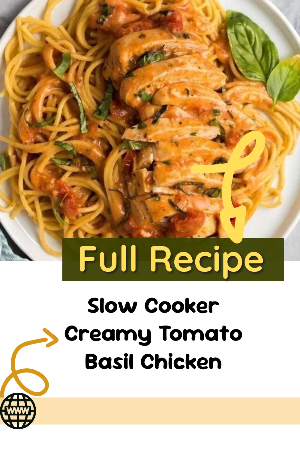 Slow Cooker Creamy Tomato Basil Chicken