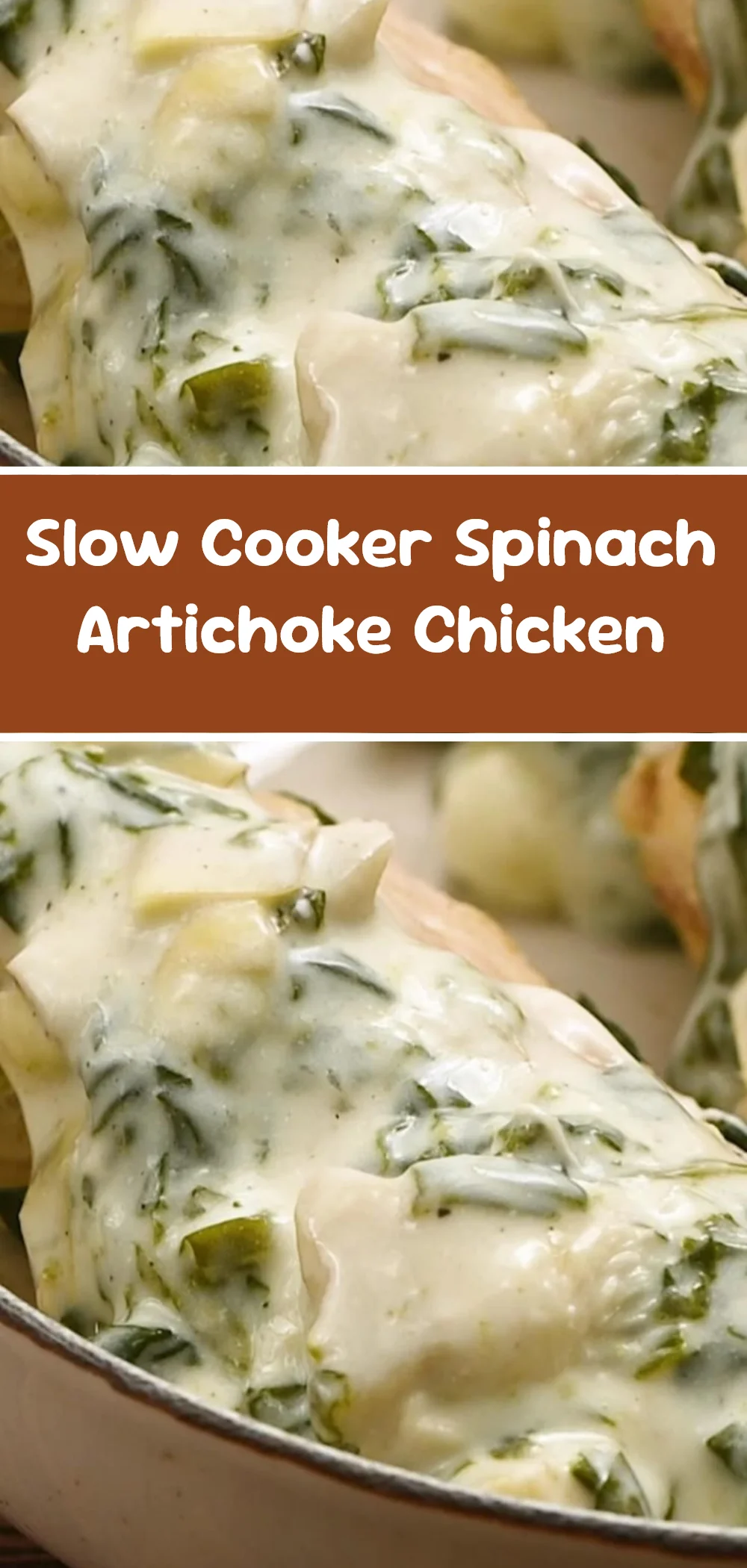 Slow Cooker Spinach Artichoke Chicken