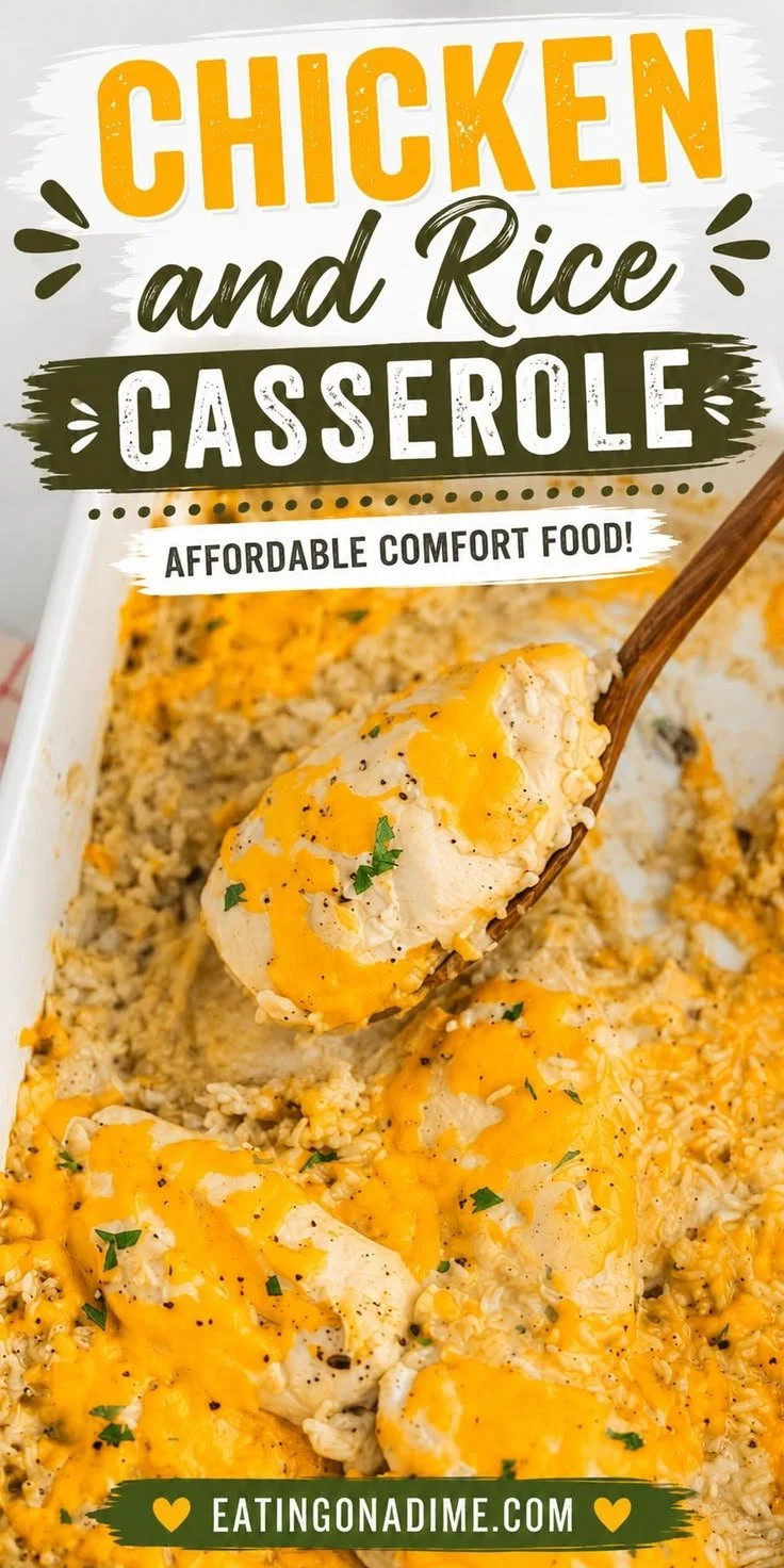 Cozy chicken casserole dish ready to serve, perfect for busy weeknight dinners.