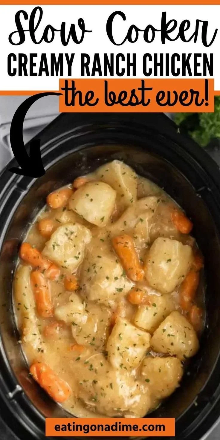 Delicious Crockpot Ranch Chicken served on a plate with herbs and spices.