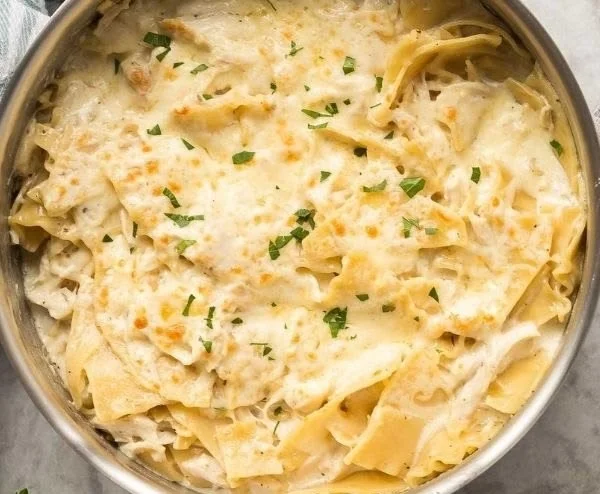 White Chicken Skillet Lasagna