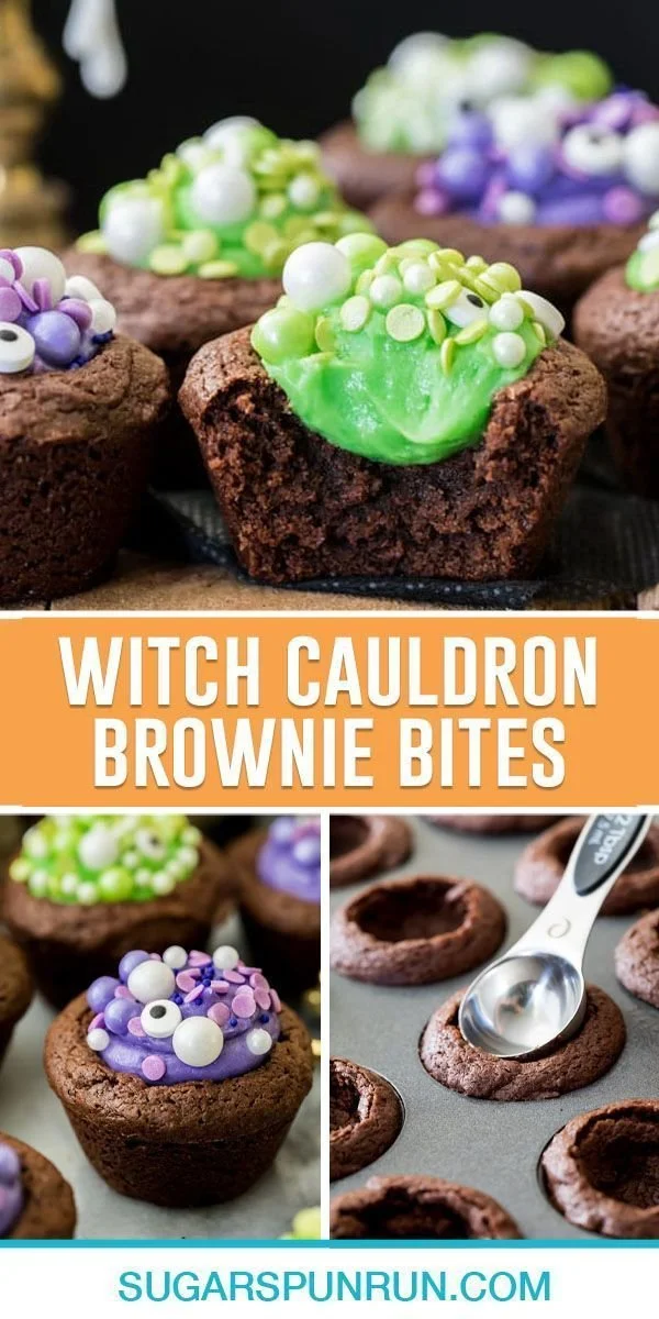 Delicious Witch Cauldron Brownie Bites for Halloween
