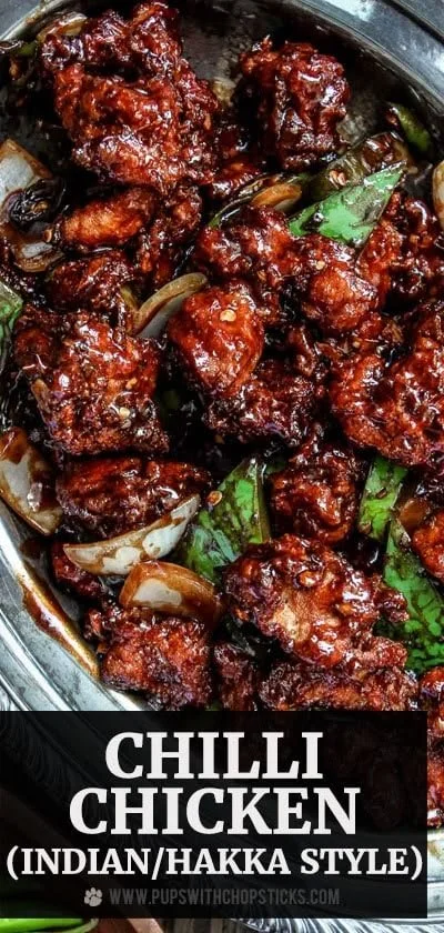 Delicious Chilli Chicken served with vibrant vegetables and spicy sauce