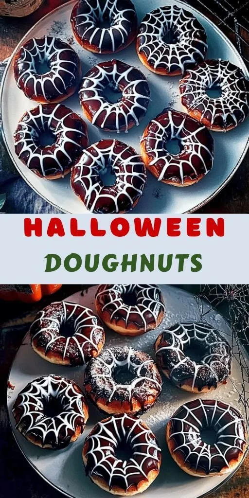 Assorted Halloween doughnuts decorated with spooky themes and vibrant colors