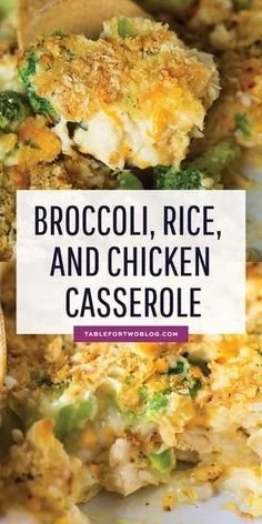Delicious broccoli rice casserole with chicken and Ritz crackers