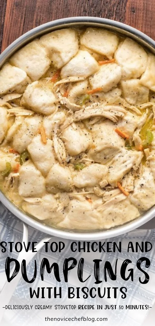 Delicious quick chicken and dumplings dish ready in 30 minutes.